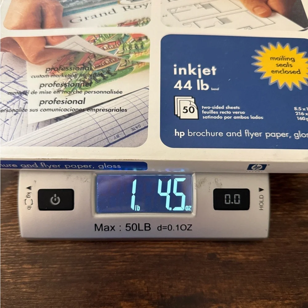 HP Glossy Inkjet Brochure & flyer Paper. Inkjet 44lb. 2-sided sheets. HP Invent